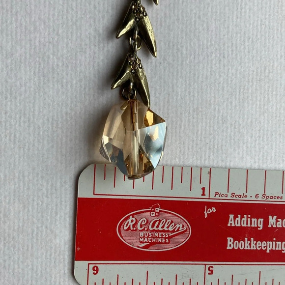 Gerard Yosca Glass Crystal Pendant Dangle Necklace - Picture 15 of 15